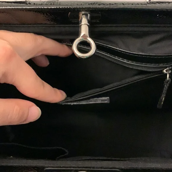 Black Tweed and Black Patent Bag - Picture 17 of 17